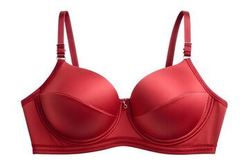 A red seamless bra isolated on a white or transparent background