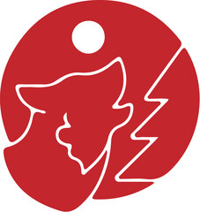 Wolf simple icon. Vector ICON all icon Viktor