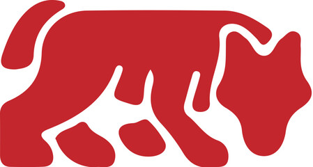 Wolf simple icon. Vector ICON all icon Viktor