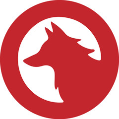 Wolf simple icon. Vector ICON all icon Viktor