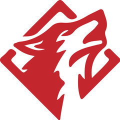 Wolf simple icon. Vector ICON all icon Viktor