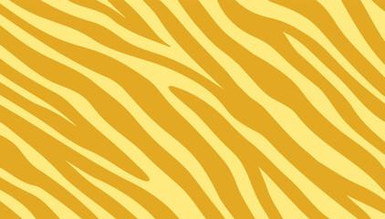 Psychedelic yellow retro zebra or tiger pattern background. animal colored skin background.