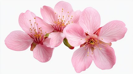 Delicate Pink Flower Character with Transparent Background, Perfect for Creative Design and Illustration