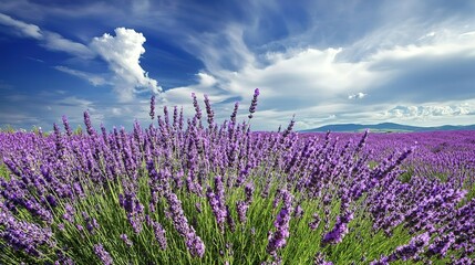  Lavender Fields in Motion: A Breathtaking Coastal Scene with Sea Breeze Sweeping Across the Lavender Landscape