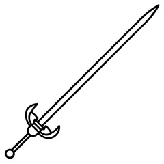 Rapier vector line art on white background