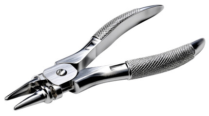 Obraz premium Pliers: A close-up shot of a versatile, metallic pliers showcasing its ergonomic design and precision-engineered form, suggesting dependability and efficiency in various tasks.