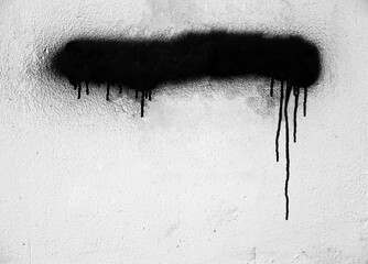 Dripping circle paint. Round liquid blob drops, ink graffiti splash shape. Vector rectangular paint black splatter spot.