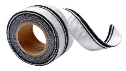 Striped Tape Roll: A close-up of a roll of striped tape, showcasing its texture, pattern, and design, highlighting the quality of the material and its functionality.