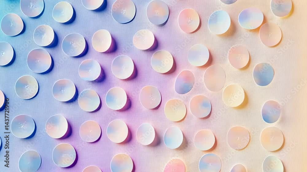 Poster colorful clusters of translucent circles create an artistic display presenting a playful visual symp