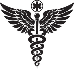 Caduceus Snake Medical Health Logo Symbol Asclepius Wand And Health Related Icon