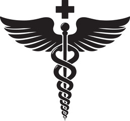 Caduceus Snake Medical Health Logo Symbol Asclepius Wand And Health Related Icon