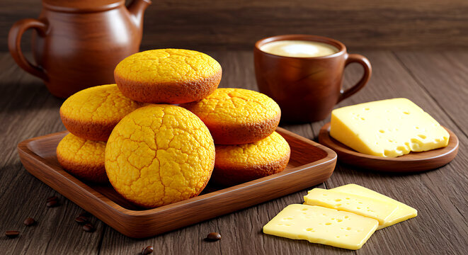 Brazilian broa caxambu, a slightly sweet cornbread made with anise and fennel 