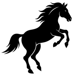 horse silhouette vector silhouette vector illustration on white background.