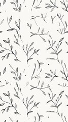 Elegant Hand Drawn Floral Pattern for Fabric, Wallpaper and Backgrounds, Ideal for Creative Projects