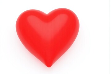 Obraz premium red heart on a white background