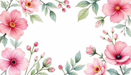 Delicate watercolor floral pattern, perfect for spring events , romantic, vintage, flowers