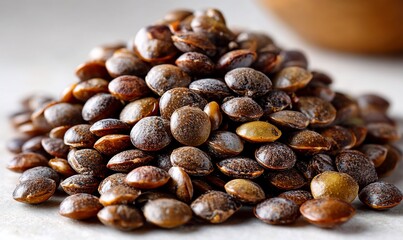 Pile of brown lentils (2)