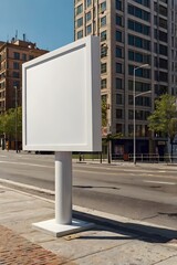 Blank Billboard: Modern Urban Street Scene