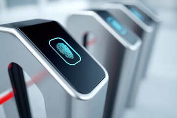 Modern biometric fingerprint scanner technology for secure access control systems enhancing safety and convenience in various environments security concept