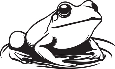 frog on white