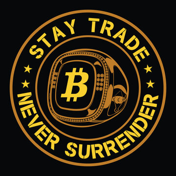 never surrender bitcoin ring.eps