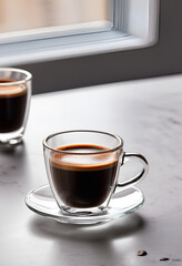 Naklejka premium a glass cup of latte