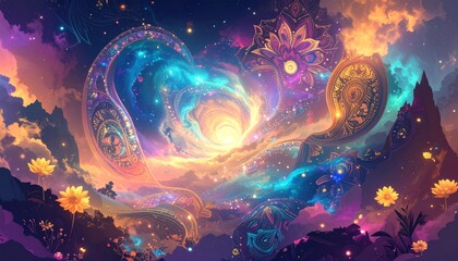 Naklejka premium abstract fractal background