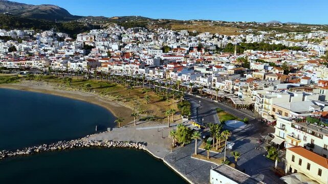 Aerial view of the city of Rethymno, Crete, Greece