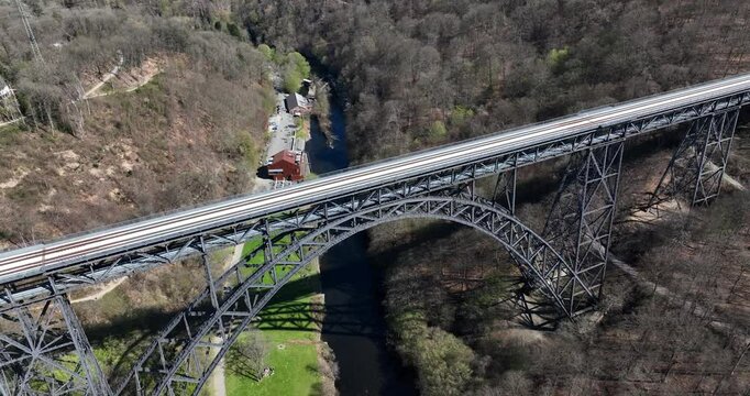 Mungstener Br cke is considered one of the icons of the industrial age. Rail road bridge.