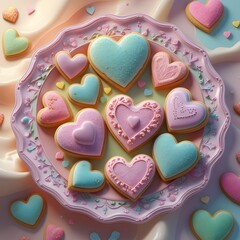 Fototapeta premium heart shaped cookie