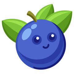 Organic blueberry isolated on white background