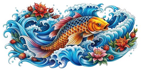 Japanese Water Tattoo Design Inspiration