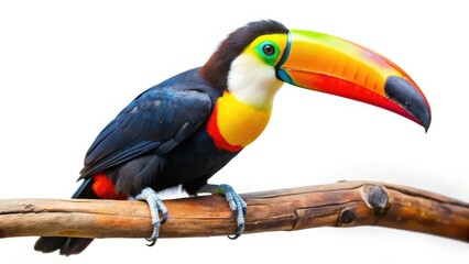 Fototapeta premium Aerial View Toucan Rainforest Bird Vibrant Colorful Beak Jungle Wildlife Photography