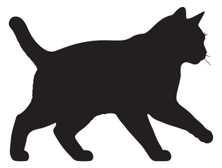 CAT SILHOUETTE WHITE BACKGROUND