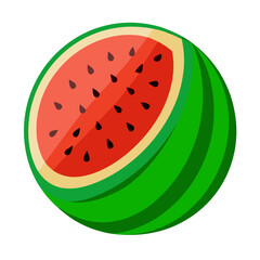 watermelon slice isolated on white