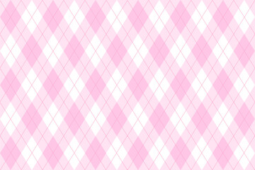 Argyle vector pattern pink squares Seamless geometric background for clothing, wrapping paper, backdrop, for cards.	