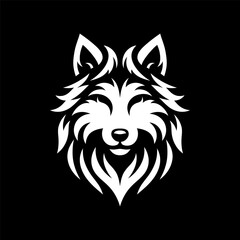 Wolf Head Logo Pine Frame