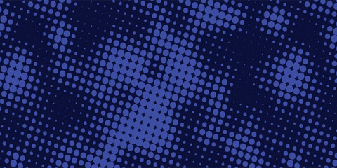 Halftone dots blue color pattern gradient grunge texture background. Dot pop art comic sport style vector eps10