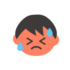 夏の体調不良ベクターイラスト：熱中症 - Summer Discomfort Vector Illustration: Heatstroke