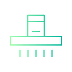 Smoke extraction gradient icon