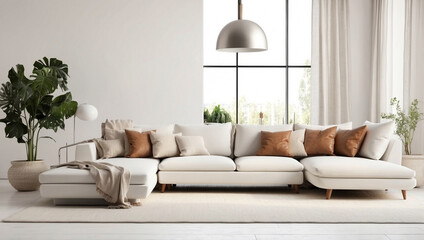 Stylish White Living Room Corner: A Cozy and Inviting Space