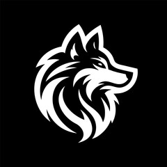 Wolf Head Logo Tribal Mask