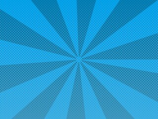 ハーフトーンの集中線　青