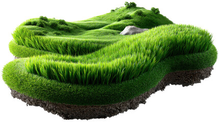 green grass isolated on white