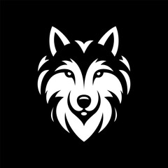 Wolf Head Logo Laurel Crest