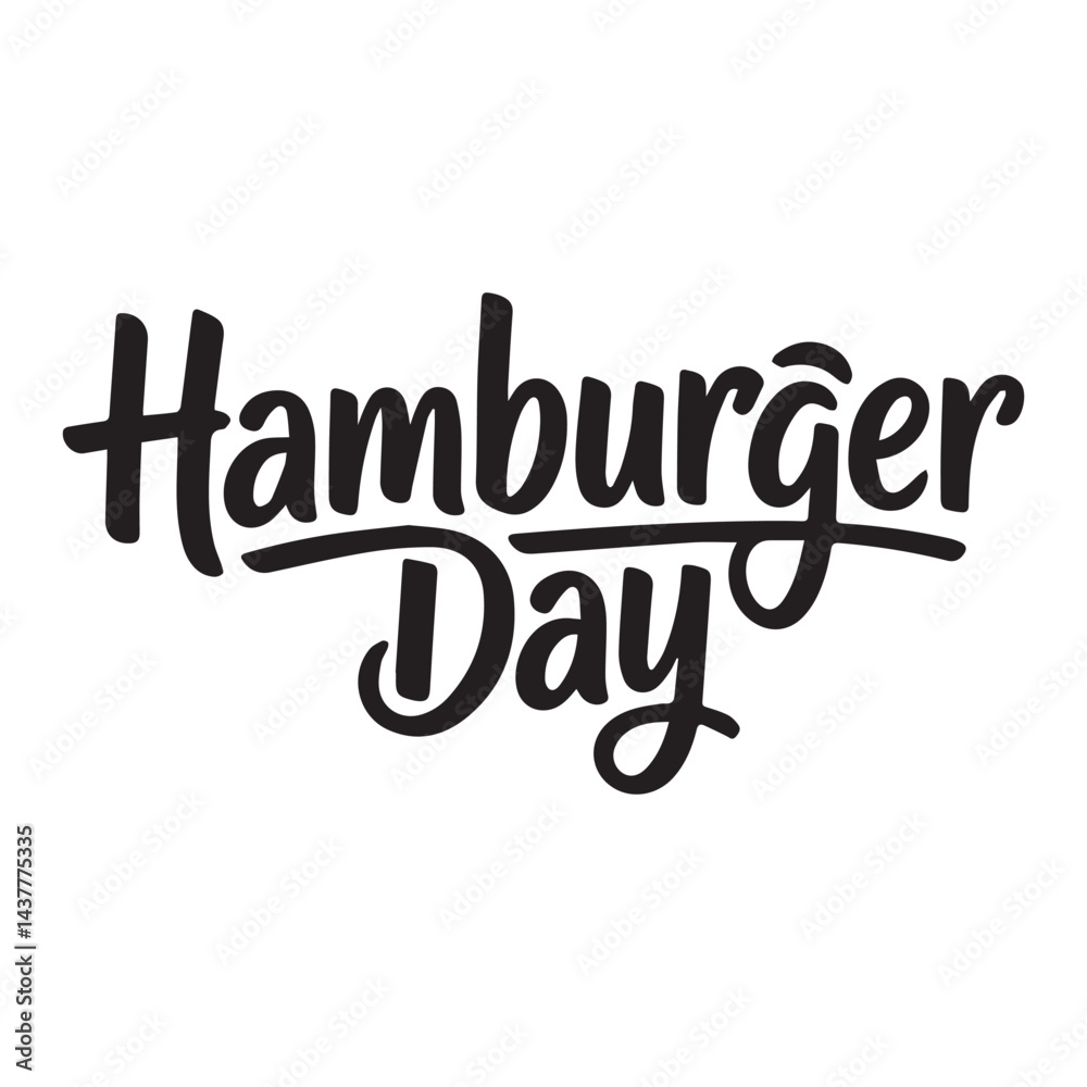 Fototapete a typography text design with the text hamburger day.