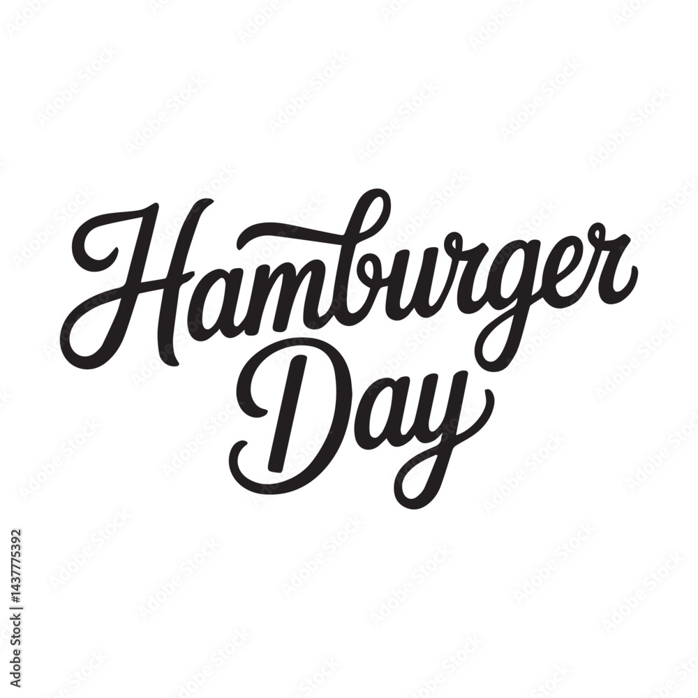 Fototapete a typography text design with the text hamburger day.