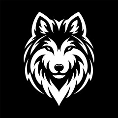 Fototapeta premium Wolf Head Logo Regal Insignia