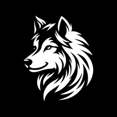 Wolf Head Logo Tribal Mashup