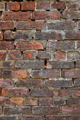 Old Brick. Wall in Poor Condition